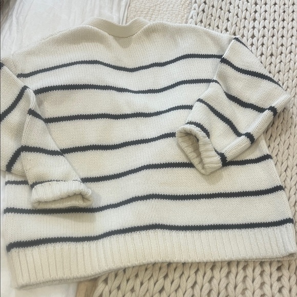 Jenni kayne Striped V-Neck Cardigan Sweater - Picture 8 of 8